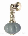 porselein hangknopje - ladetrekker vintage grey zilver