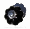 porseleinen deurknopje zwart klein