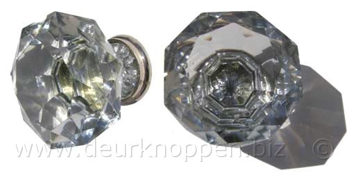 Grote deurknop- ladegreep glas diamant