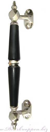 Deurgreep-raamgreep- ton model, ebbenhout (mat) nikkel 21cm